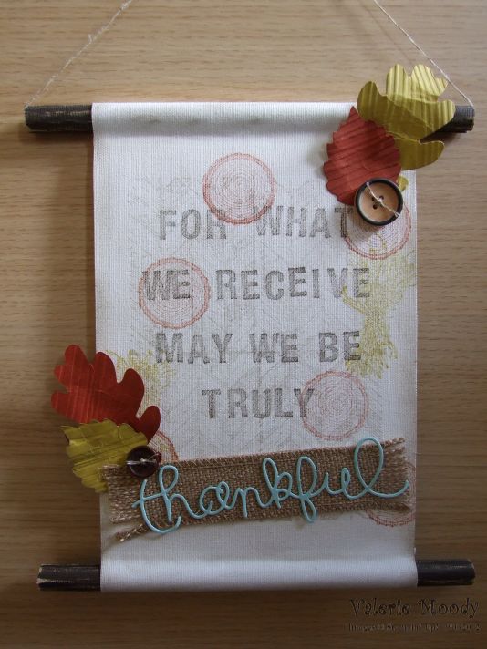 Stampin' Up! - Autumn Wall Hanging - Truly Grateful - Stamping with Val. X